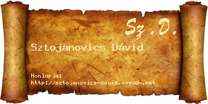 Sztojanovics Dávid névjegykártya